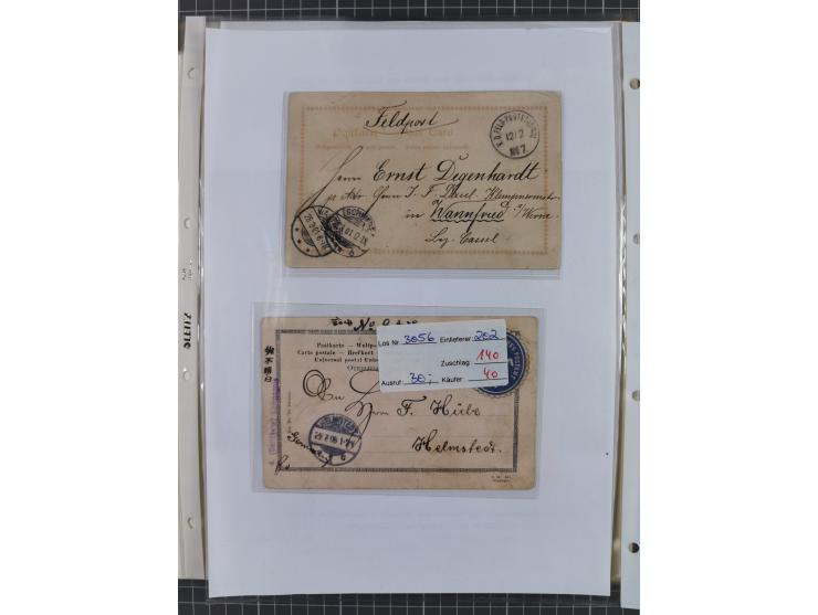 1900/05 (ca.), umfangreiche Sammlung “Feldpost” mit ca. 90 Briefen und Karten sowie schönen Briefstücken und wenigen losen Ma
