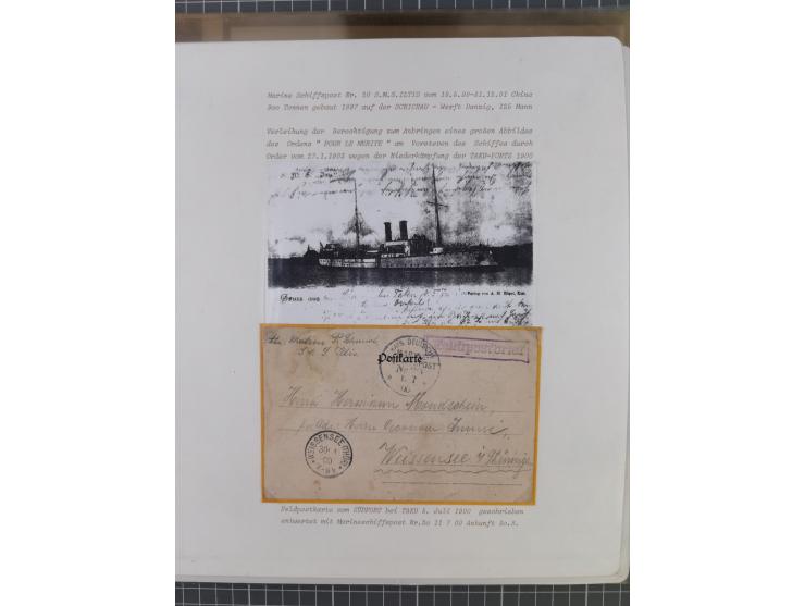 1900/05 (ca.), umfangreiche Sammlung “Feldpost” mit ca. 90 Briefen und Karten sowie schönen Briefstücken und wenigen losen Ma