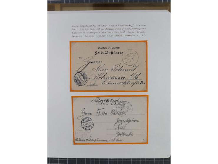 1900/05 (ca.), umfangreiche Sammlung “Feldpost” mit ca. 90 Briefen und Karten sowie schönen Briefstücken und wenigen losen Ma