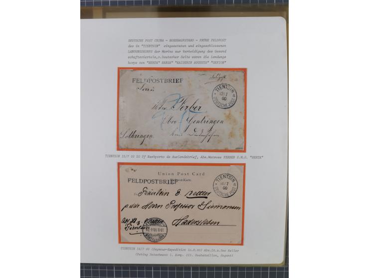 1900/05 (ca.), umfangreiche Sammlung “Feldpost” mit ca. 90 Briefen und Karten sowie schönen Briefstücken und wenigen losen Ma