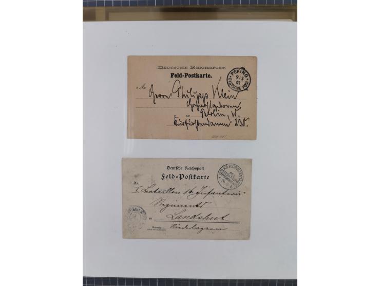 1900/05 (ca.), umfangreiche Sammlung “Feldpost” mit ca. 90 Briefen und Karten sowie schönen Briefstücken und wenigen losen Ma