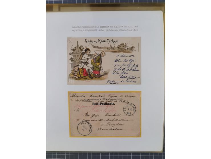 1900/05 (ca.), umfangreiche Sammlung “Feldpost” mit ca. 90 Briefen und Karten sowie schönen Briefstücken und wenigen losen Ma