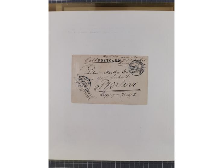 1900/05 (ca.), umfangreiche Sammlung “Feldpost” mit ca. 90 Briefen und Karten sowie schönen Briefstücken und wenigen losen Ma