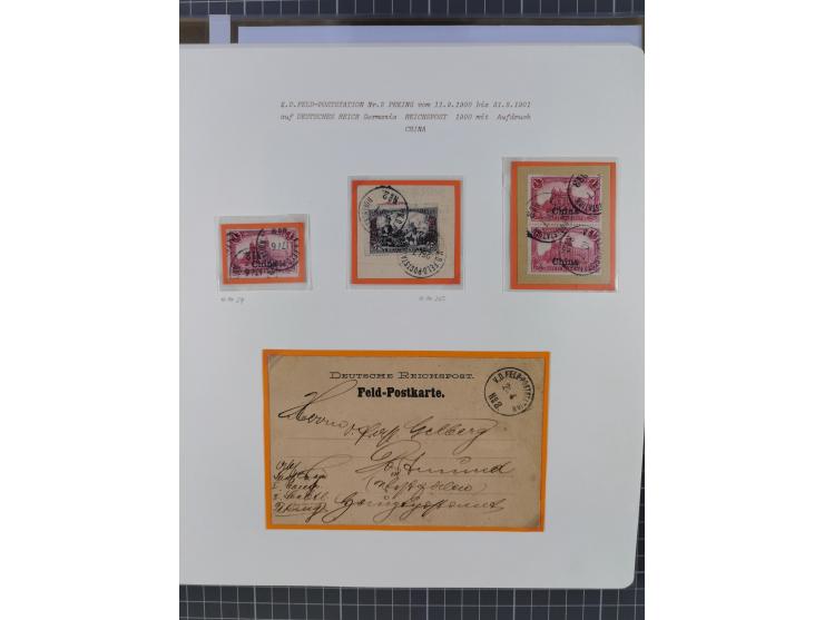 1900/05 (ca.), umfangreiche Sammlung “Feldpost” mit ca. 90 Briefen und Karten sowie schönen Briefstücken und wenigen losen Ma