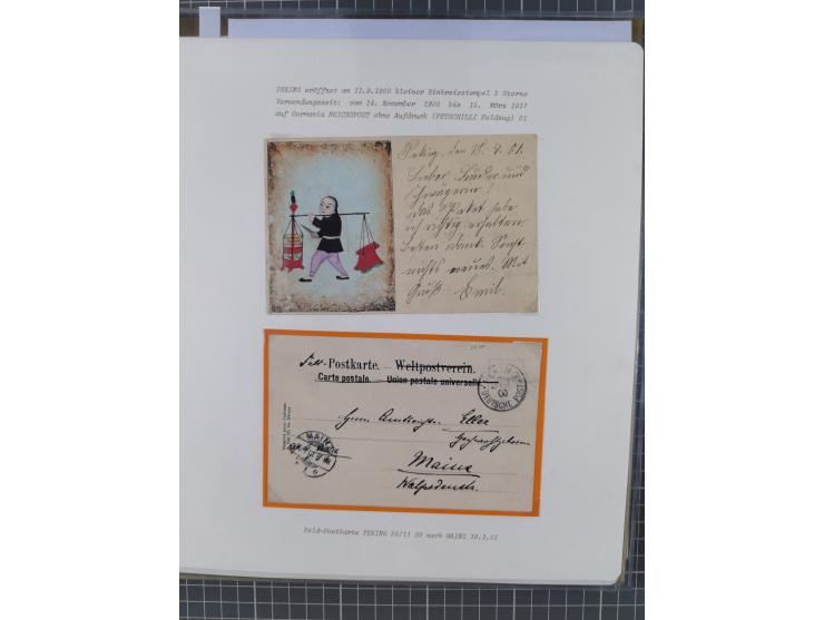 1900/05 (ca.), umfangreiche Sammlung “Feldpost” mit ca. 90 Briefen und Karten sowie schönen Briefstücken und wenigen losen Ma