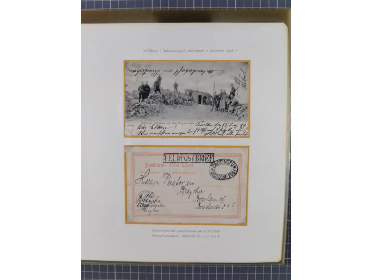 1900/05 (ca.), umfangreiche Sammlung “Feldpost” mit ca. 90 Briefen und Karten sowie schönen Briefstücken und wenigen losen Ma