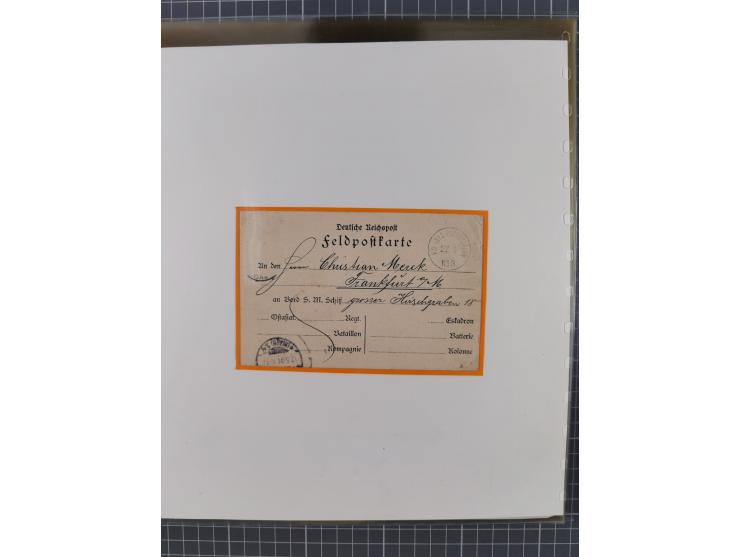 1900/05 (ca.), umfangreiche Sammlung “Feldpost” mit ca. 90 Briefen und Karten sowie schönen Briefstücken und wenigen losen Ma