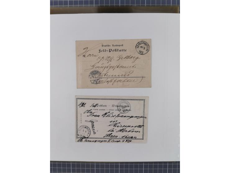 1900/05 (ca.), umfangreiche Sammlung “Feldpost” mit ca. 90 Briefen und Karten sowie schönen Briefstücken und wenigen losen Ma