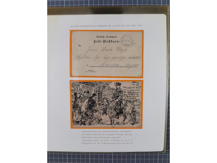 1900/05 (ca.), umfangreiche Sammlung “Feldpost” mit ca. 90 Briefen und Karten sowie schönen Briefstücken und wenigen losen Ma