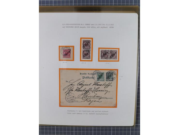 1900/05 (ca.), umfangreiche Sammlung “Feldpost” mit ca. 90 Briefen und Karten sowie schönen Briefstücken und wenigen losen Ma