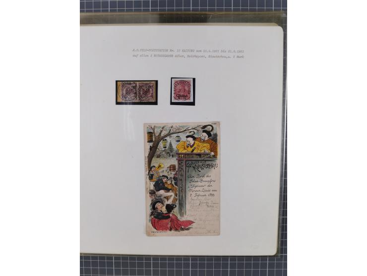 1900/05 (ca.), umfangreiche Sammlung “Feldpost” mit ca. 90 Briefen und Karten sowie schönen Briefstücken und wenigen losen Ma