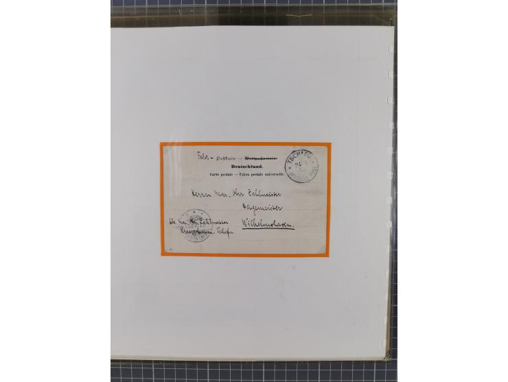 1900/05 (ca.), umfangreiche Sammlung “Feldpost” mit ca. 90 Briefen und Karten sowie schönen Briefstücken und wenigen losen Ma