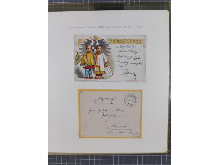 1900/05 (ca.), umfangreiche Sammlung “Feldpost” mit ca. 90 Briefen und Karten sowie schönen Briefstücken und wenigen losen Ma
