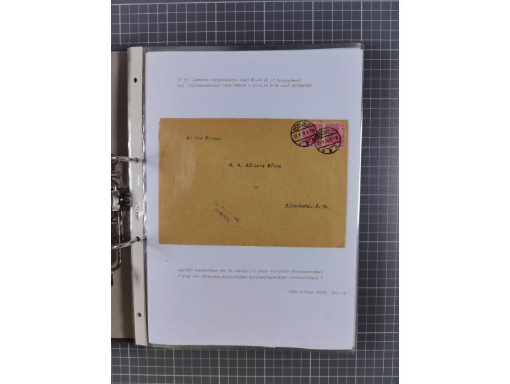 1915/19, Ordner mit fast 60 &nbsp;Briefen, Karten und Ansichtskarten inkl. Ausweise/Anschreiben, dabei u.a. Post durch türkis