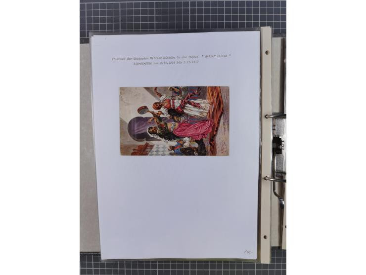 1915/19, Ordner mit fast 60 &nbsp;Briefen, Karten und Ansichtskarten inkl. Ausweise/Anschreiben, dabei u.a. Post durch türkis