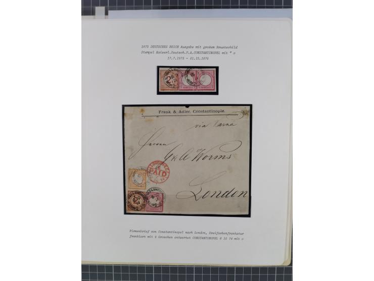 1870/1890. interessante Sammlung “Vorläufer” mit besseren Marken, schönen Briefstücken und ca. 30 Briefen, Karten und Ganzsac