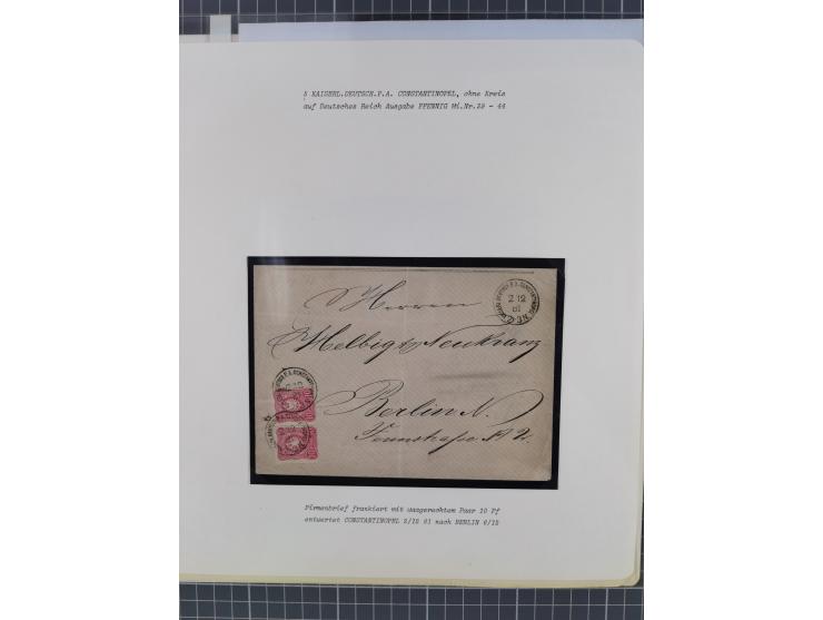 1870/1890. interessante Sammlung “Vorläufer” mit besseren Marken, schönen Briefstücken und ca. 30 Briefen, Karten und Ganzsac