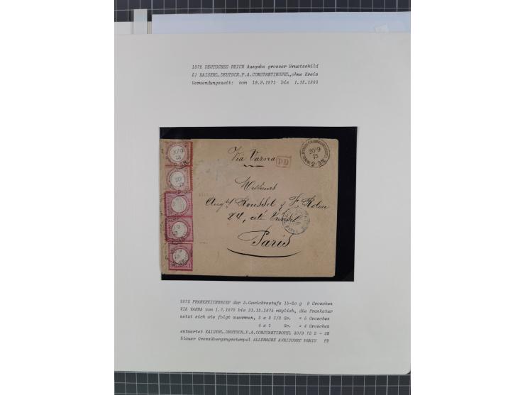 1870/1890. interessante Sammlung “Vorläufer” mit besseren Marken, schönen Briefstücken und ca. 30 Briefen, Karten und Ganzsac