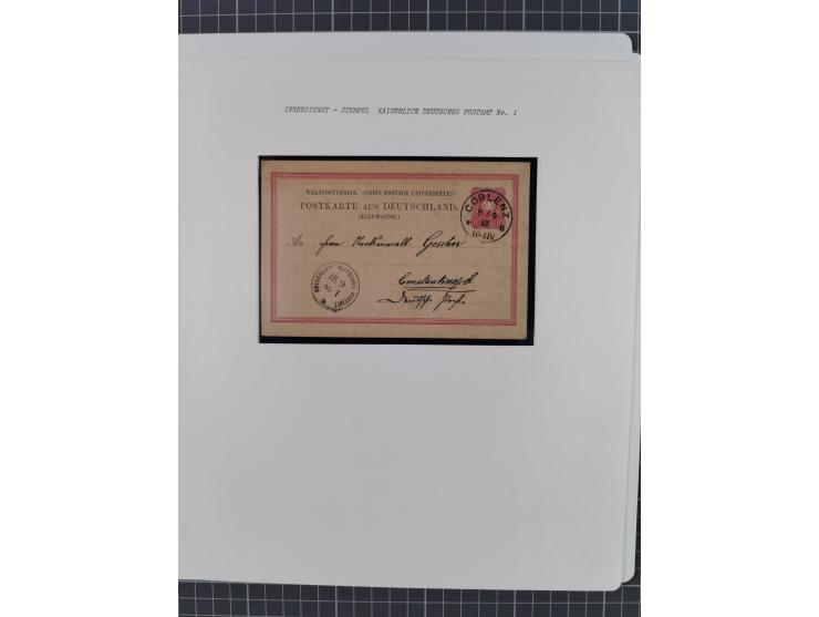 1870/1890. interessante Sammlung “Vorläufer” mit besseren Marken, schönen Briefstücken und ca. 30 Briefen, Karten und Ganzsac