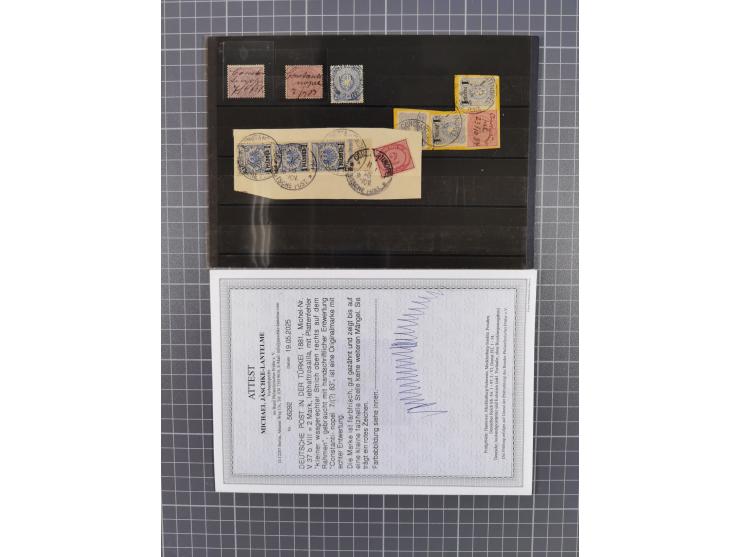 1870/1890. interessante Sammlung “Vorläufer” mit besseren Marken, schönen Briefstücken und ca. 30 Briefen, Karten und Ganzsac