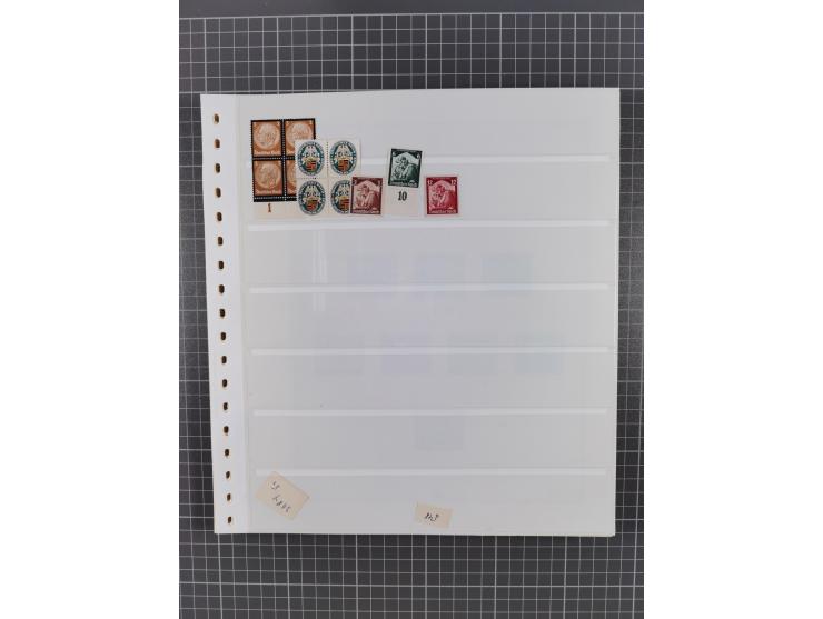 1916/45, ungebrauchte/postfrische und gestempelte Sammlung Deutsches Reich und Danzig mit einigen besseren Werten und kpl. Sä