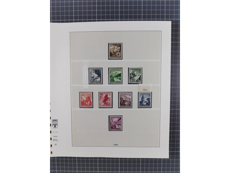 1916/45, ungebrauchte/postfrische und gestempelte Sammlung Deutsches Reich und Danzig mit einigen besseren Werten und kpl. Sä