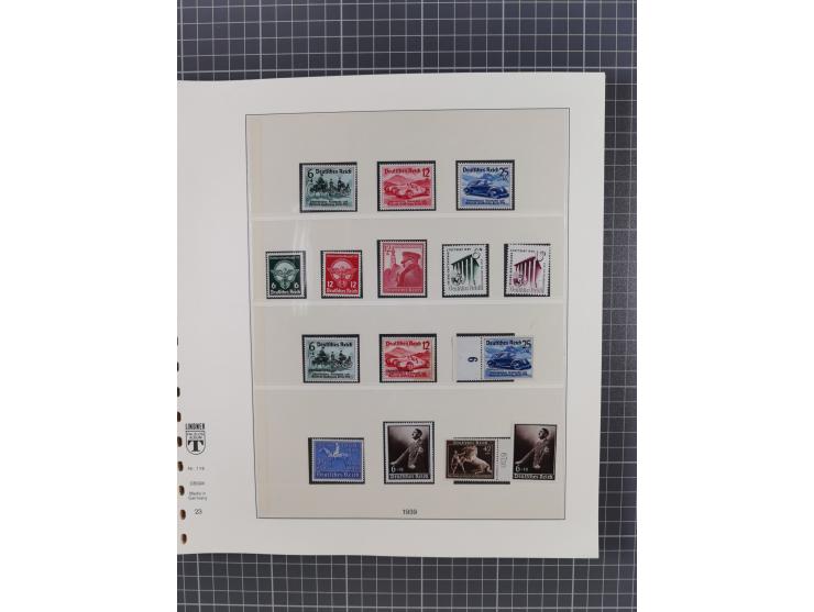 1916/45, ungebrauchte/postfrische und gestempelte Sammlung Deutsches Reich und Danzig mit einigen besseren Werten und kpl. Sä