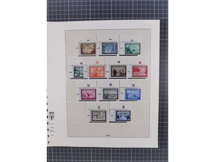 1916/45, ungebrauchte/postfrische und gestempelte Sammlung Deutsches Reich und Danzig mit einigen besseren Werten und kpl. Sä