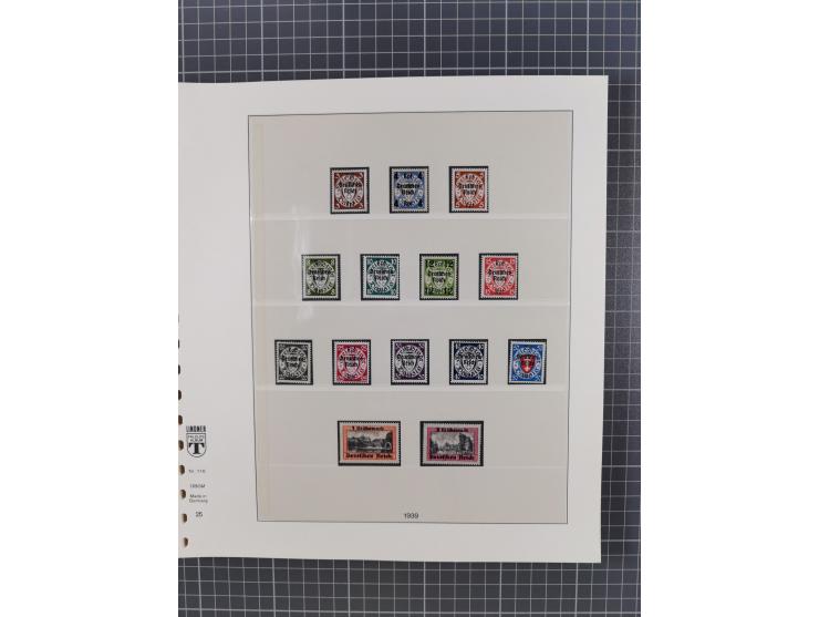 1916/45, ungebrauchte/postfrische und gestempelte Sammlung Deutsches Reich und Danzig mit einigen besseren Werten und kpl. Sä