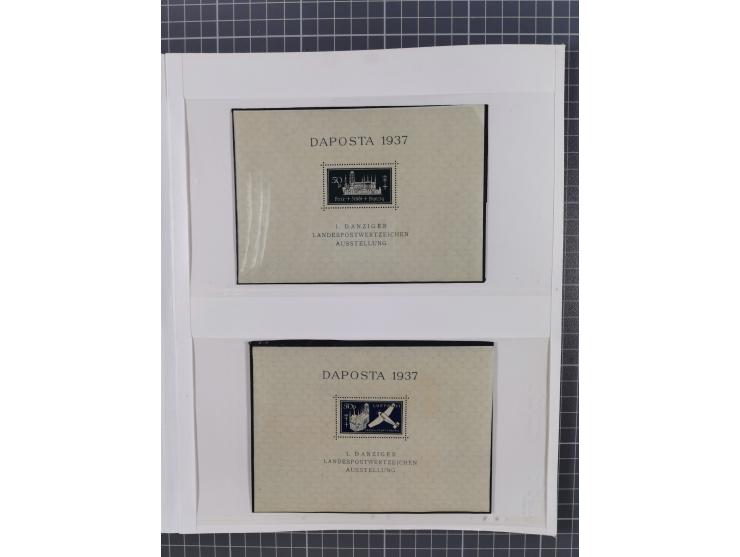 1916/45, ungebrauchte/postfrische und gestempelte Sammlung Deutsches Reich und Danzig mit einigen besseren Werten und kpl. Sä