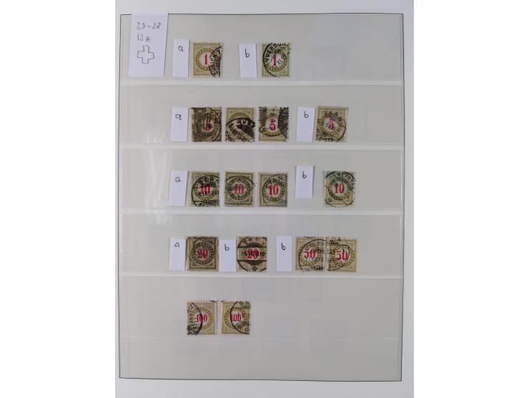 Dienst- und Portomarken: &nbsp;1878/1950, ungebraucht/postfrische und gestempelte Sammlung inkl. Doubletten mit u.a. Industri