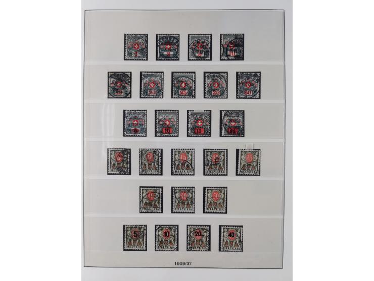 Dienst- und Portomarken: &nbsp;1878/1950, ungebraucht/postfrische und gestempelte Sammlung inkl. Doubletten mit u.a. Industri