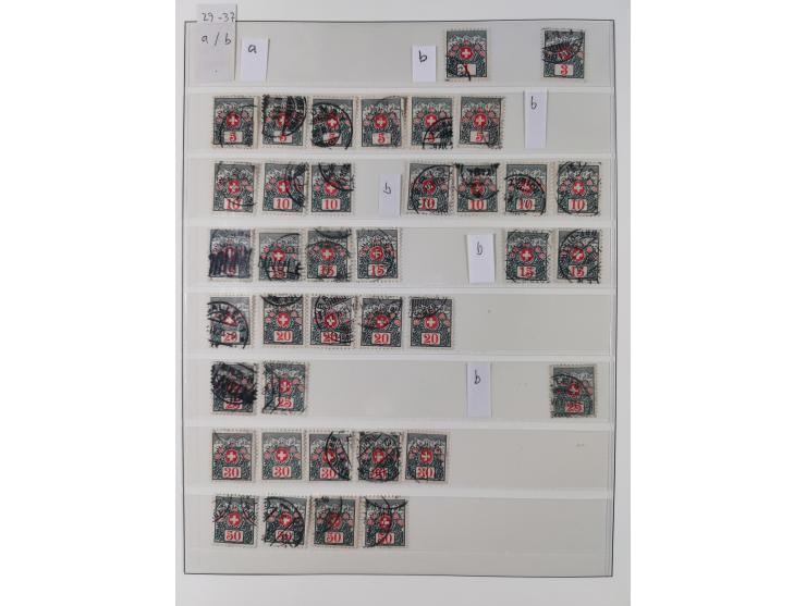 Dienst- und Portomarken: &nbsp;1878/1950, ungebraucht/postfrische und gestempelte Sammlung inkl. Doubletten mit u.a. Industri