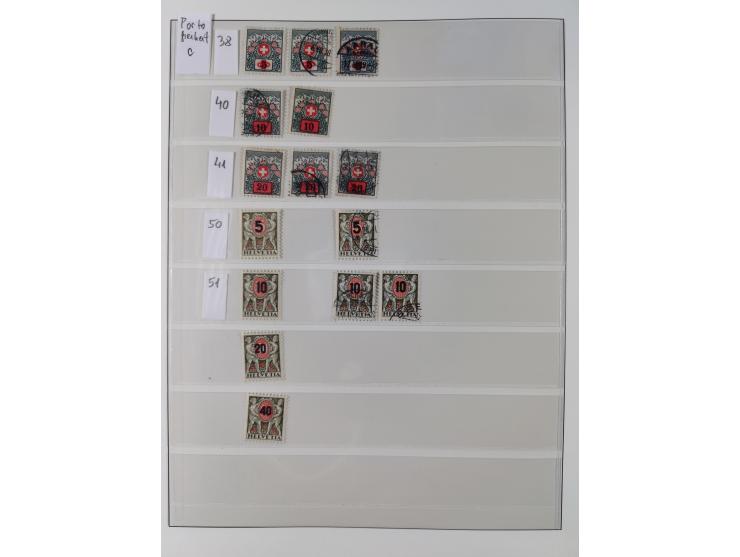 Dienst- und Portomarken: &nbsp;1878/1950, ungebraucht/postfrische und gestempelte Sammlung inkl. Doubletten mit u.a. Industri