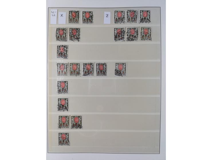 Dienst- und Portomarken: &nbsp;1878/1950, ungebraucht/postfrische und gestempelte Sammlung inkl. Doubletten mit u.a. Industri