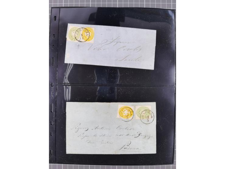 1850/64, rund 170 Briefe, Postscheine und einige Briefteile, dabei viele seltene Stempel, Farb- und Mehrfachfrankaturen, Eins