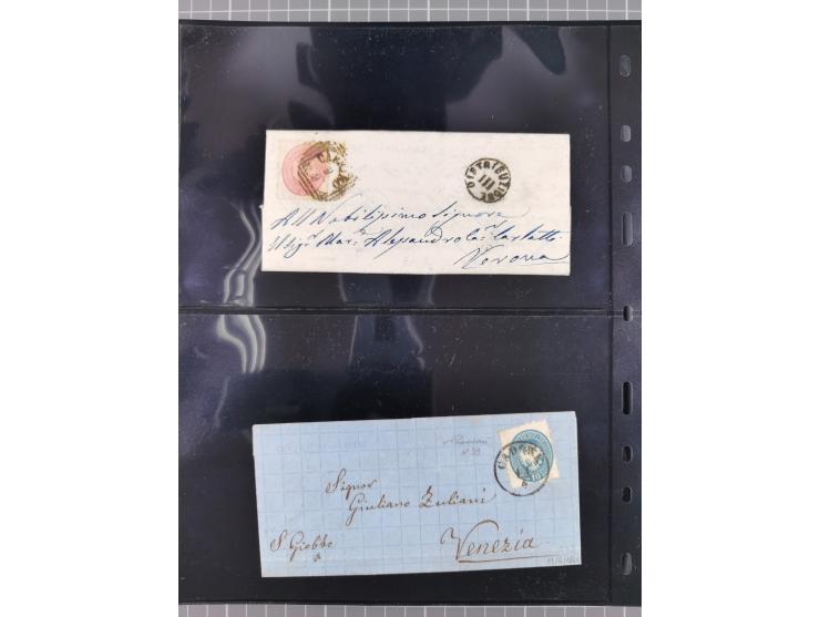 1850/64, rund 170 Briefe, Postscheine und einige Briefteile, dabei viele seltene Stempel, Farb- und Mehrfachfrankaturen, Eins