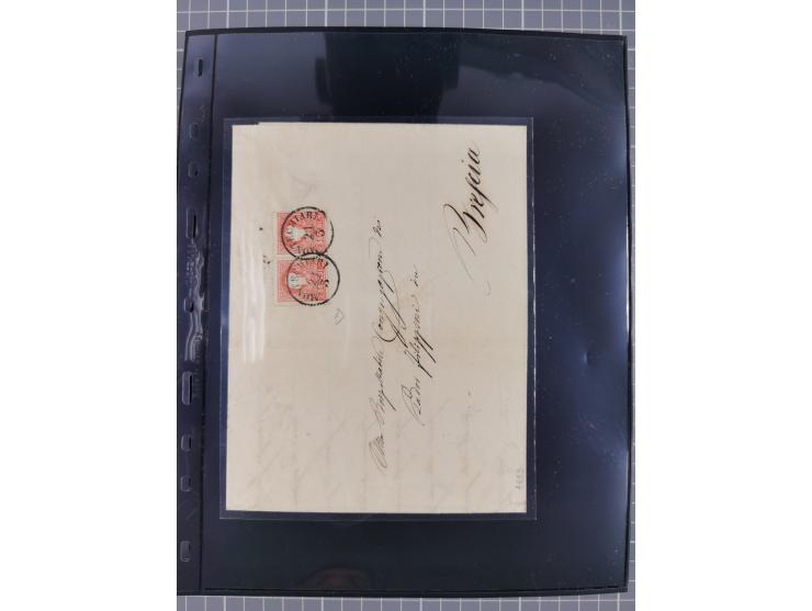 1850/64, rund 170 Briefe, Postscheine und einige Briefteile, dabei viele seltene Stempel, Farb- und Mehrfachfrankaturen, Eins
