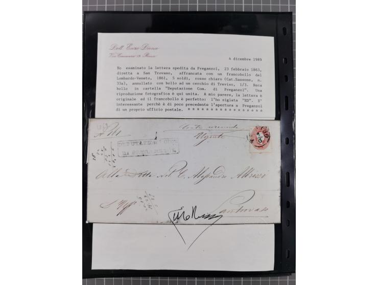 1850/64, rund 170 Briefe, Postscheine und einige Briefteile, dabei viele seltene Stempel, Farb- und Mehrfachfrankaturen, Eins