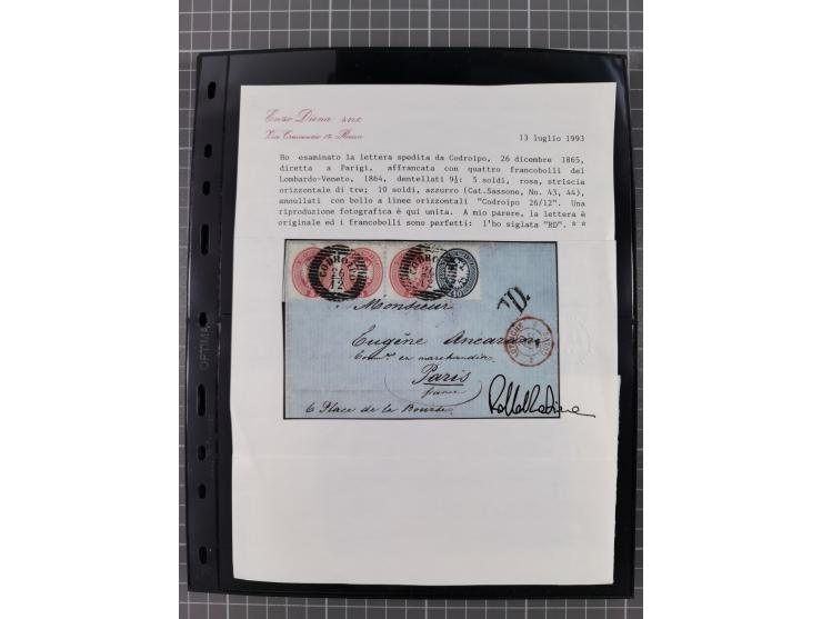 1850/64, rund 170 Briefe, Postscheine und einige Briefteile, dabei viele seltene Stempel, Farb- und Mehrfachfrankaturen, Eins