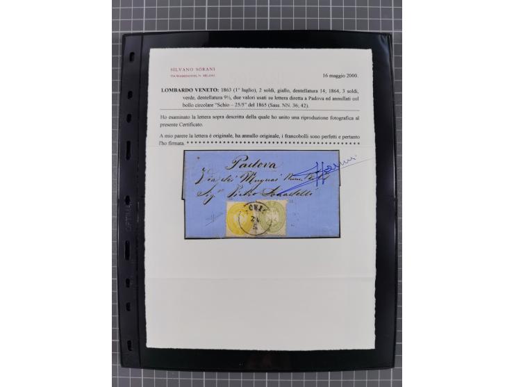 1850/64, rund 170 Briefe, Postscheine und einige Briefteile, dabei viele seltene Stempel, Farb- und Mehrfachfrankaturen, Eins