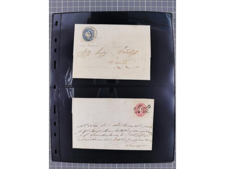 1850/64, rund 170 Briefe, Postscheine und einige Briefteile, dabei viele seltene Stempel, Farb- und Mehrfachfrankaturen, Eins