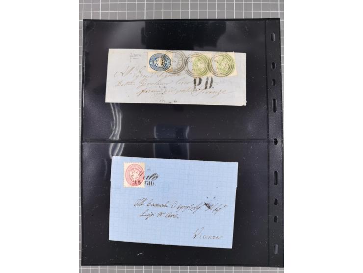 1850/64, rund 170 Briefe, Postscheine und einige Briefteile, dabei viele seltene Stempel, Farb- und Mehrfachfrankaturen, Eins