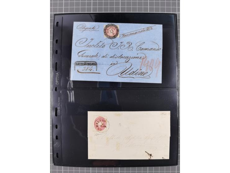 1850/64, rund 170 Briefe, Postscheine und einige Briefteile, dabei viele seltene Stempel, Farb- und Mehrfachfrankaturen, Eins