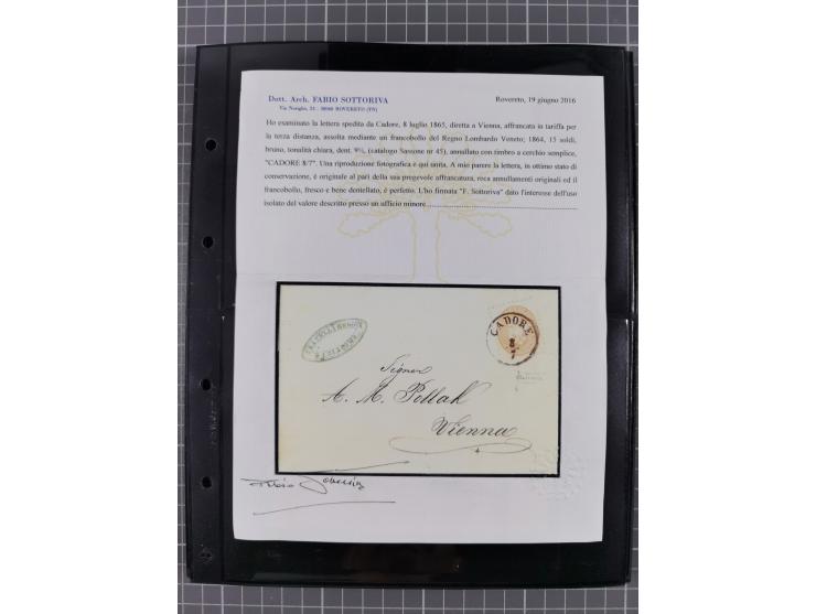 1850/64, rund 170 Briefe, Postscheine und einige Briefteile, dabei viele seltene Stempel, Farb- und Mehrfachfrankaturen, Eins