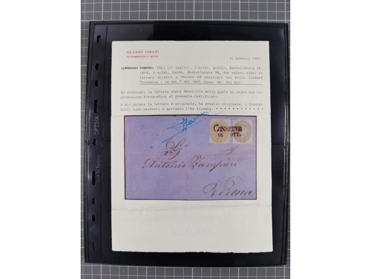 1850/64, rund 170 Briefe, Postscheine und einige Briefteile, dabei viele seltene Stempel, Farb- und Mehrfachfrankaturen, Eins