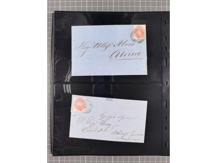 1850/64, rund 170 Briefe, Postscheine und einige Briefteile, dabei viele seltene Stempel, Farb- und Mehrfachfrankaturen, Eins