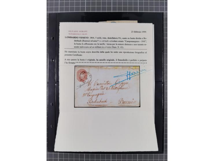 1850/64, rund 170 Briefe, Postscheine und einige Briefteile, dabei viele seltene Stempel, Farb- und Mehrfachfrankaturen, Eins