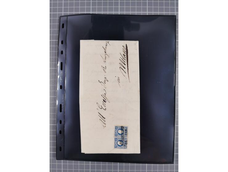 1850/64, rund 170 Briefe, Postscheine und einige Briefteile, dabei viele seltene Stempel, Farb- und Mehrfachfrankaturen, Eins