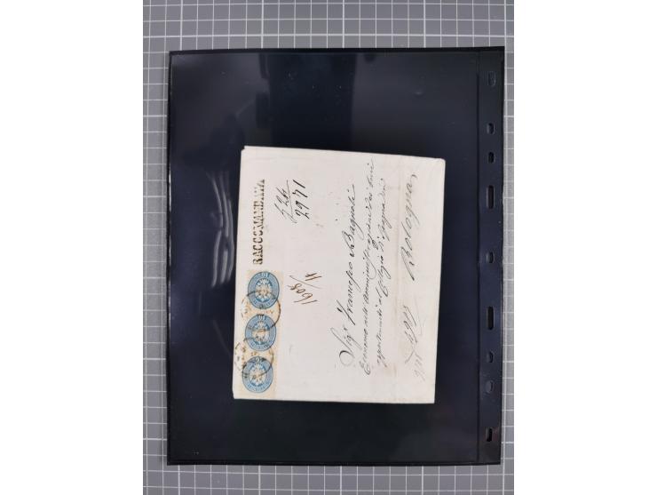1850/64, rund 170 Briefe, Postscheine und einige Briefteile, dabei viele seltene Stempel, Farb- und Mehrfachfrankaturen, Eins